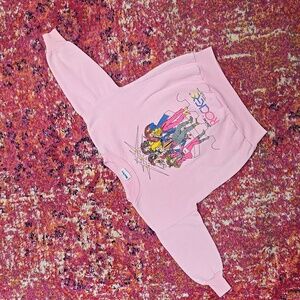 Rare 1987 Barbie Rockers Sweatshirt Baby Pink Kids Sweater Mattel 80s 90s Retro
